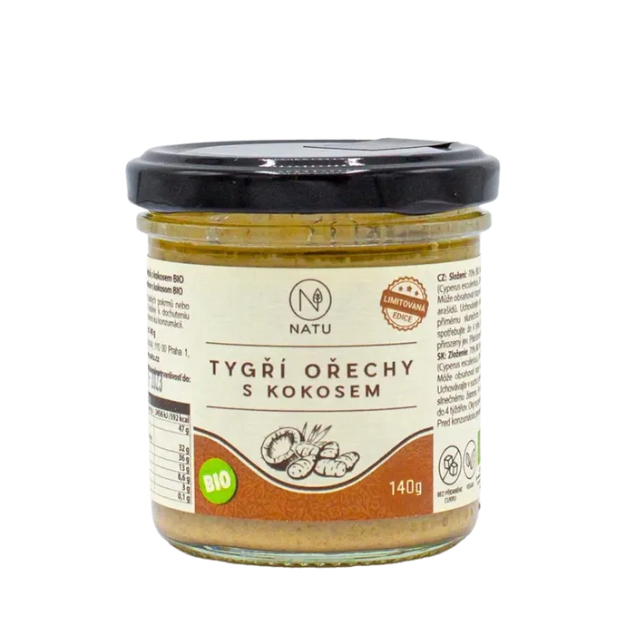 NATU Krém z tygřích ořechů s kokosem 140 g BIO